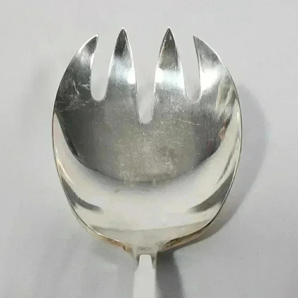 Vintage REED & BARTON 3 Pc Salad Serving Set Silver-plate 8.75‎ Long - Picture 9 of 15